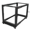 Picture of Startech.Com 4-Post 12U Mobile Open Frame Server Rack, Four Post 19" Network Rack with Wheels, Rolling Rack with Adjustable Depth for Computer/Av/Data/It Equipment - Casters, Leveling Feet or Floor Mounting - 4Postrack12u