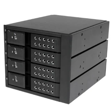 Picture of Startech.Com 4 Bay Aluminum Trayless Hot Swap Mobile Rack Backplane for 3.5in Sas Ii/Sata Iii - 6 Gbps Hdd - HSB4SATSASBA