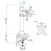 Picture of Startech.Com Single-Monitor Desk Mount - Height Adjustable - Steel - for Up To 34" (30.9lb/14kg) Displays - Armpivot