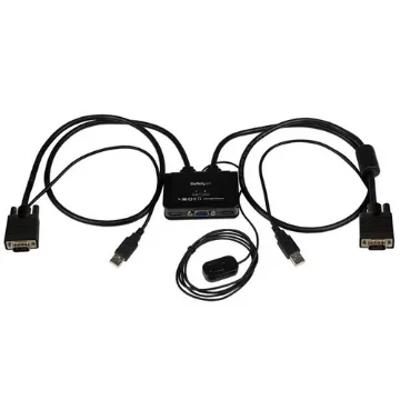 Picture of Startech.Com 2 Port Usb Vga Cable Kvm Switch - Usb Powered with Remote Switch - SV211USB