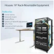 Picture of Startech.Com 4-Post 25U Mobile Open Frame Server Rack, Four Post 19in Network Rack with Wheels, Rolling Rack with Adjustable Depth for Computer/Av/Data/It Equipment - Casters, Leveling Feet or Floor Mounting - 4Postrack25u