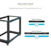 Picture of Startech.Com 4-Post 25U Mobile Open Frame Server Rack, Four Post 19in Network Rack with Wheels, Rolling Rack with Adjustable Depth for Computer/Av/Data/It Equipment - Casters, Leveling Feet or Floor Mounting - 4Postrack25u