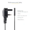 Picture of Startech.Com 3ft (1m) Uk Laptop Power Cable, Bs 1363 To C7, 2.5A 250V, 18AWG, Black, Uk Laptop Replacement Cord, Printer Power Cable, Ac Laptop Charger Cord, Laptop Power Brick Cord - Pxtnb2suk1m