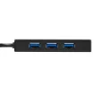 Picture of Startech.Com 3-Port Portable Usb 3.0 Hub Plus Gigabit Ethernet - Aluminum with Built-In Cable~3-Port Portable Usb 3.0 Hub Plus Gigabit Ethernet - 5Gbps - Aluminum with Built-In Cable - St3300gu3b
