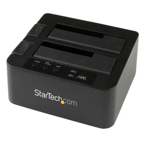 Picture of Startech.Com Dual Bay Hard Drive Duplicator, Standalone Usb 3.0 (5 Gbps) / Esata To 2.5/3.5" Sata Iii Hdd/Ssd Cloner/Copier, Hard Drive Docking Station, Hard Disk Cloner - Sdock2u33re