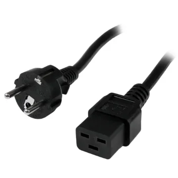 Picture of Startech.Com 2m (6ft) Computer Power Cord, 16AWG, Eu Schuko To C19, 16A 250V, Black Replacement Ac Power Cord, Printer Power Cord, Pc Power Supply Cable, Monitor Power Cable - Ul Listed - PXTEUC192M