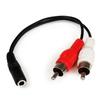 Picture of Startech.Com 6in Stereo Audio Cable - 3.5mm Female To 2x Rca Male - Mufmrca