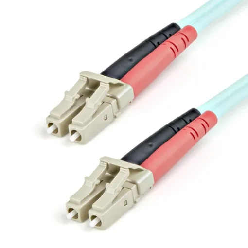 Picture of Startech.Com 1m (3ft) Lc/Upc To Lc/Upc OM3 Multimode Fiber Optic Cable, Full Duplex 50/125Μm Zipcord Fiber Cable, 100G, Low Insertion Loss, Lszh Fiber Jumper Cord - A50fblclc1