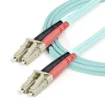 Picture of Startech.Com 1m (3ft) Lc/Upc To Lc/Upc OM3 Multimode Fiber Optic Cable, Full Duplex 50/125Μm Zipcord Fiber Cable, 100G, Low Insertion Loss, Lszh Fiber Jumper Cord - A50fblclc1
