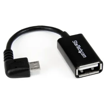 Picture of Startech.Com 5in Right Angle Micro Usb To Usb Otg Host Adapter M/F - Uusbotgra