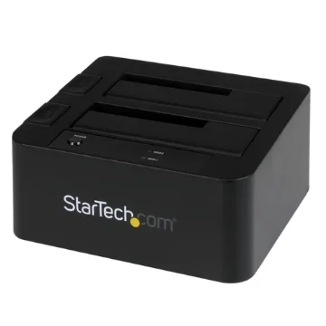 Picture of Startech.Com Dual-Bay Usb 3.0 / Esata To Sata Hard Drive Docking Station, Usb Hard Drive Dock, External 2.5/3.5" Sata I/Ii/Iii Ssd/Hdd Docking Station, Hot-Swap Hard Drive Bays, Top-Loading - Sdock2u33eb