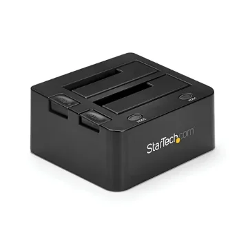 Picture of Startech.Com Dual-Bay Usb 3.0 To Sata Hard Drive Docking Station, Usb Hard Drive Dock, External 2.5/3.5" Sata I/Ii/Iii Ssd/Hdd Docking Station, Hot-Swap Hard Drive Bay, Top-Loading - Sdock2u33