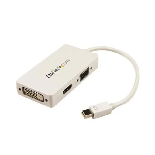 Picture of Startech.Com Travel A/V Adapter: 3-In-1 Mini Displayport To Vga Dvi or Hdmi Converter - White - MDP2VGDVHDW