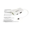 Picture of Startech.Com Travel A/V Adapter: 3-In-1 Mini Displayport To Vga Dvi or Hdmi Converter - White - MDP2VGDVHDW