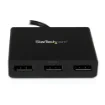 Picture of Startech.Com 3-Port Multi Monitor Adapter - Displayport 1.2 Mst Hub To Dual 4K 30Hz & 1x 1080p - Video Splitter for Extended Desktop Mode on Windows Pcs Only - Dp To 3x Dp Monitors - MSTDP123DP