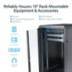 Picture of Startech.Com 4-Post 22U Server Rack Cabinet, Lockable 19" Data Rack Cabinet for Computer / Av / It Equipment, Office / Home Network Rack with Casters & Adjustable Mounting Rails - RK2236BKF