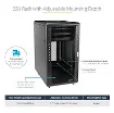 Picture of Startech.Com 4-Post 22U Server Rack Cabinet, Lockable 19" Data Rack Cabinet for Computer / Av / It Equipment, Office / Home Network Rack with Casters & Adjustable Mounting Rails - RK2236BKF