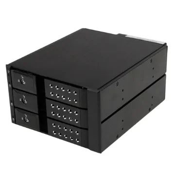 Picture of Startech.Com 3 Bay Aluminum Trayless Hot Swap Mobile Rack Backplane for 3.5in Sas Ii/Sata Iii - 6 Gbps Hdd - HSB3SATSASBA