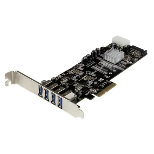 Picture of Startech.Com 4 Port Pci Express (Pcie) Superspeed Usb 3.0 Card Adapter W/ 2 Dedicated 5Gbps Channels - Uasp - Sata / LP4 Power - Pexusb3s42v