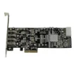 Picture of Startech.Com 4 Port Pci Express (Pcie) Superspeed Usb 3.0 Card Adapter W/ 2 Dedicated 5Gbps Channels - Uasp - Sata / LP4 Power - Pexusb3s42v