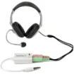 Picture of Startech.Com White Headset Adapter for Headsets with Separate Headphone / Microphone Plugs - 3.5mm 4 Position To 2x 3 Position 3.5mm M/F - Muyhsmffadw