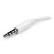 Picture of Startech.Com White Headset Adapter for Headsets with Separate Headphone / Microphone Plugs - 3.5mm 4 Position To 2x 3 Position 3.5mm M/F - Muyhsmffadw