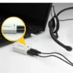 Picture of Startech.Com White Headset Adapter for Headsets with Separate Headphone / Microphone Plugs - 3.5mm 4 Position To 2x 3 Position 3.5mm M/F - Muyhsmffadw