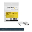 Picture of Startech.Com White Headset Adapter for Headsets with Separate Headphone / Microphone Plugs - 3.5mm 4 Position To 2x 3 Position 3.5mm M/F - Muyhsmffadw