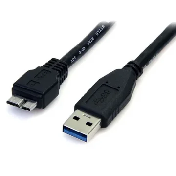 Picture of Startech.Com 0.5m (1.5ft) Black Superspeed Usb 3.0 Cable a To Micro B - M/M - Usb3aub50cmb
