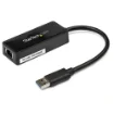 Picture of Startech.Com Usb 3.0 To Gigabit Ethernet Adapter Nic W/ Usb Port - Black - USB31000SPTB