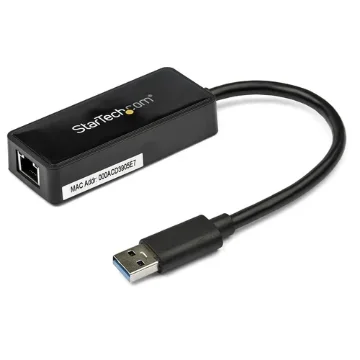 Picture of Startech.Com Usb 3.0 To Gigabit Ethernet Adapter Nic W/ Usb Port - Black - USB31000SPTB