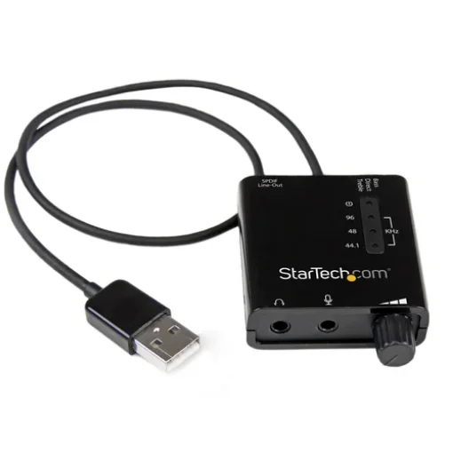 Picture of Startech.Com Usb Stereo Audio Adapter External Sound Card with Spdif Digital Audio and Stereo Mic - ICUSBAUDIO2D