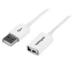 Picture of Startech.Com 1m White Usb 2.0 Extension Cable a To a - M/F - USBEXTPAA1MW
