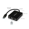 Picture of Startech.Com Usb 3.0 To Dual Port Gigabit Ethernet Adapter Nic W/ Usb Port - USB32000SPT
