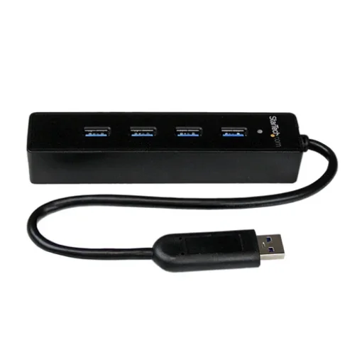 Picture of Startech.Com 4 Port Portable Superspeed Usb 3.0 Hub with Built-In Cable~4 Port Portable Superspeed Usb 3.0 Hub with Built-In Cable - 5Gbps - St4300pbu3