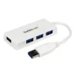 Picture of Startech.Com Portable 4 Port Superspeed Mini Usb 3.0 Hub - White~Portable 4 Port Superspeed Mini Usb 3.0 Hub - 5Gbps - White - St4300minu3w
