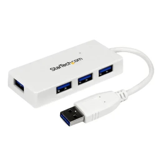 Picture of Startech.Com Portable 4 Port Superspeed Mini Usb 3.0 Hub - White~Portable 4 Port Superspeed Mini Usb 3.0 Hub - 5Gbps - White - St4300minu3w
