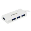 Picture of Startech.Com Portable 4 Port Superspeed Mini Usb 3.0 Hub - White~Portable 4 Port Superspeed Mini Usb 3.0 Hub - 5Gbps - White - St4300minu3w
