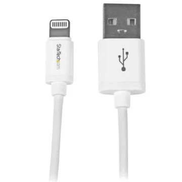 Picture of Startech.Com 1 M (3 Ft.) Usb To Lightning Cable - Iphone / Ipad / Ipod Charger Cable - High Speed Charging Lightning To Usb Cable - Apple Mfi Certified - White - USBLT1MW
