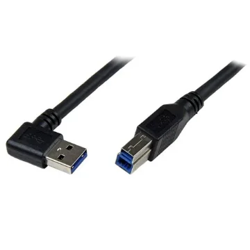 Picture of Startech.Com 1m Black Superspeed Usb 3.0 Cable - Right Angle a To B - M/M - Usb3sab1mra