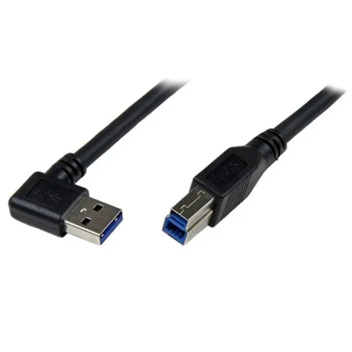 Picture of Startech.Com 1m Black Superspeed Usb 3.0 Cable - Right Angle a To B - M/M - Usb3sab1mra