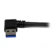 Picture of Startech.Com 1m Black Superspeed Usb 3.0 Cable - Right Angle a To B - M/M - Usb3sab1mra