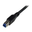 Picture of Startech.Com 1m Black Superspeed Usb 3.0 Cable - Right Angle a To B - M/M - Usb3sab1mra