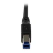 Picture of Startech.Com 1m Black Superspeed Usb 3.0 Cable - Right Angle a To B - M/M - Usb3sab1mra