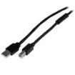 Picture of Startech.Com 65ft (20m) Active Usb 2.0 a To B Cable, Long Usb Cable, Usb Printer Cable, 1x Usb a (M), 1x Usb B (M), Black - Usb2hab65ac