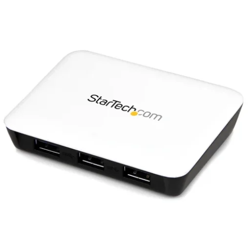 Picture of Startech.Com Usb 3.0 To Gigabit Ethernet Nic Network Adapter with 3 Port Hub - White - St3300u3s