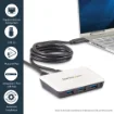 Picture of Startech.Com Usb 3.0 To Gigabit Ethernet Nic Network Adapter with 3 Port Hub - White - St3300u3s