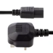 Picture of Startech.Com 10ft (3m) Uk Computer Power Cable, 18AWG, Bs 1363 To C13, 10A 250V, Black Replacement Ac Power Cord, Kettle Lead / Uk Power Cord, Pc Power Supply Cable, Tv/Monitor Power Cable - Pxt101uk3m