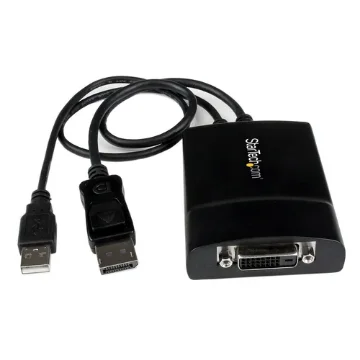 Picture of Startech.Com Displayport To Dvi Dual Link Active Adapter - Displayport To Dvi-D Adapter Video Converter 2560x1600 60Hz - Dp 1.2 To Dvi Monitor - Usb Powered - Latching Dp Connector - Dp2dvid2