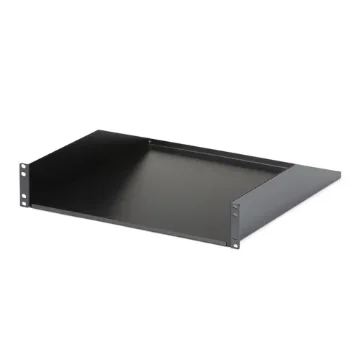 Picture of Startech.Com 2U Server Rack Shelf - Universal Rack Mount Cantilever Shelf for 19" Network Equipment Rack & Cabinet - Heavy Duty Steel – Weight Capacity 125lb/56kg - 18" Deep Tray, Black - Cabshelfhd